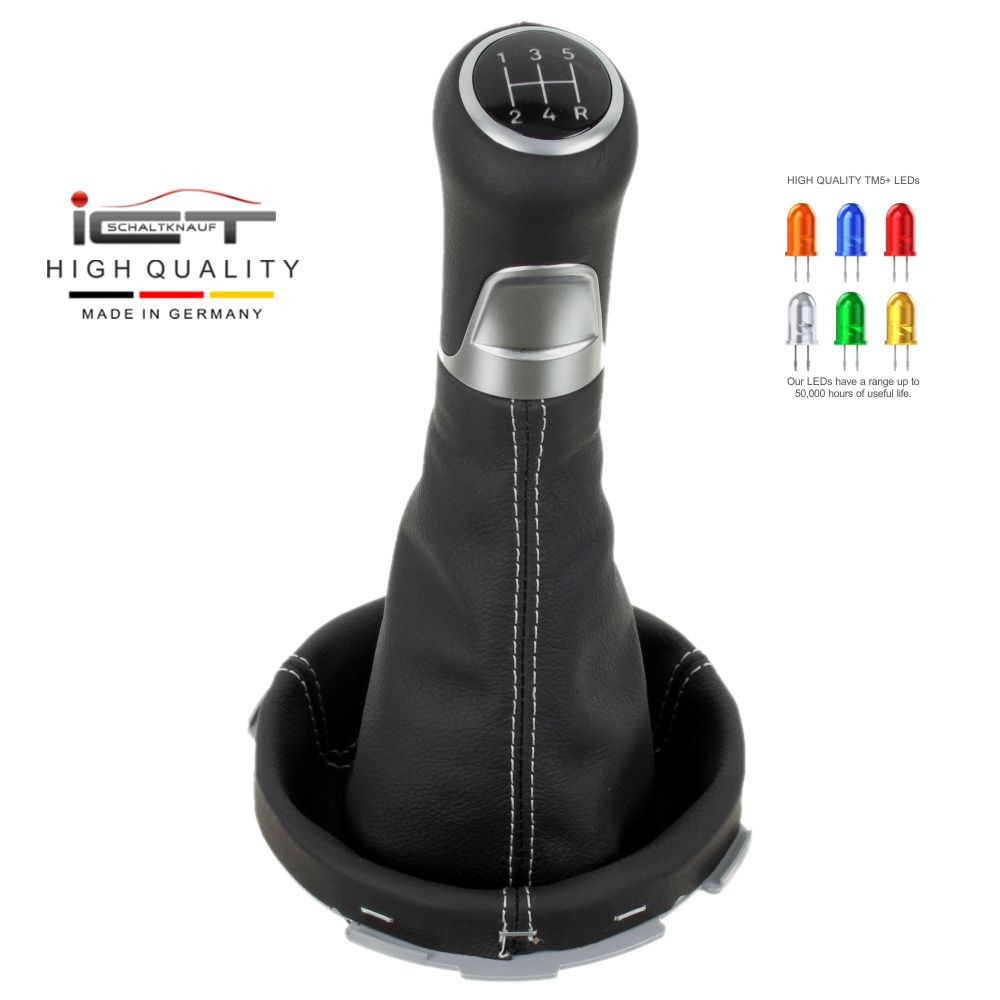 Ford Fiesta MK6 ST Cup Fusion Calero pommeau de vitesse soufflet cuir Alcantara