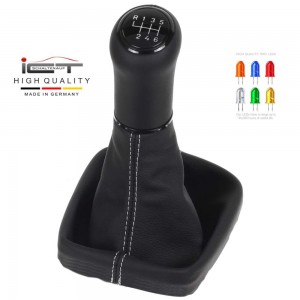 ict pomello del cambio con cuciture grigie VW Touran Typ 1T 5T 4Motion