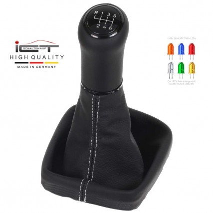 ict pommeau de vitesse avec coutures noires VW Touran Typ 1T 5T 4Motion