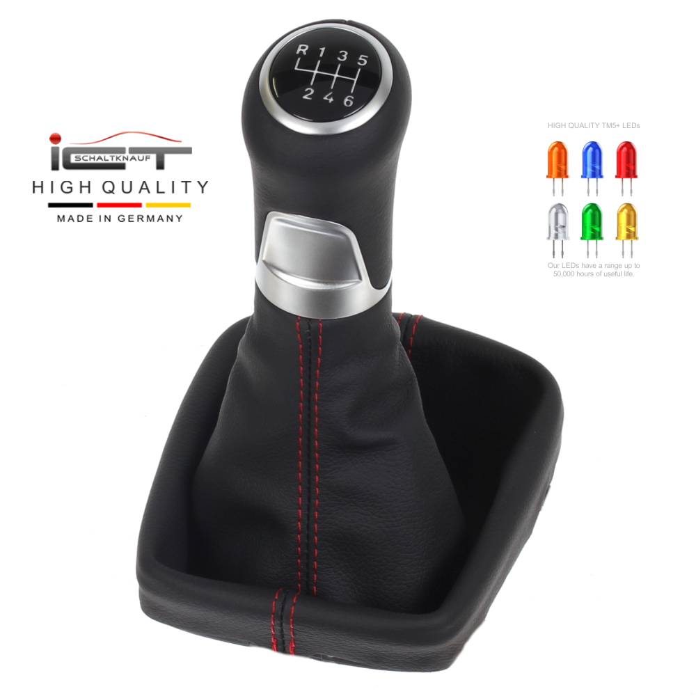 Seat Leon 1 Typ 1M Top Sport Cupra R pommeau de vitesse soufflet cuir Alcantara