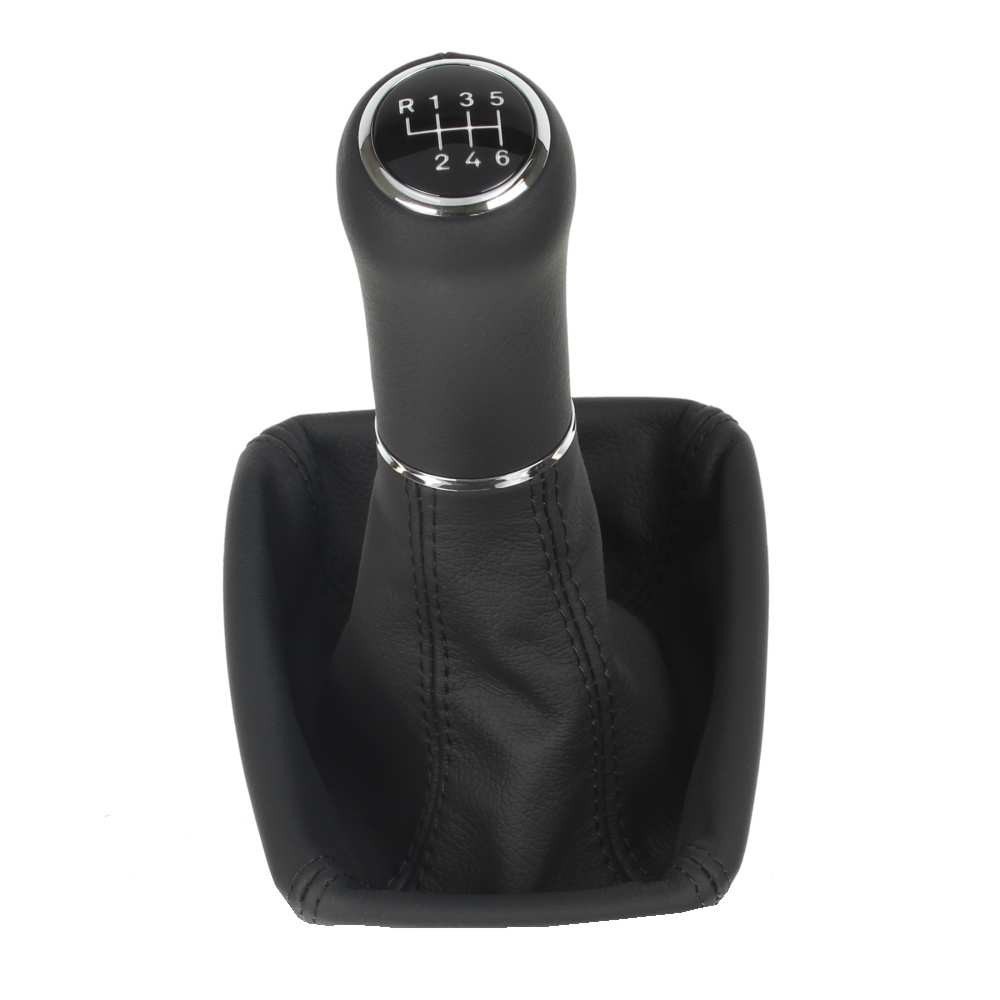 MS SPORT Red Leather 6-Speed Shift Knob – Mazda MX-5 Miata NC ND Club Sky, Aluminum/Leather, Manual