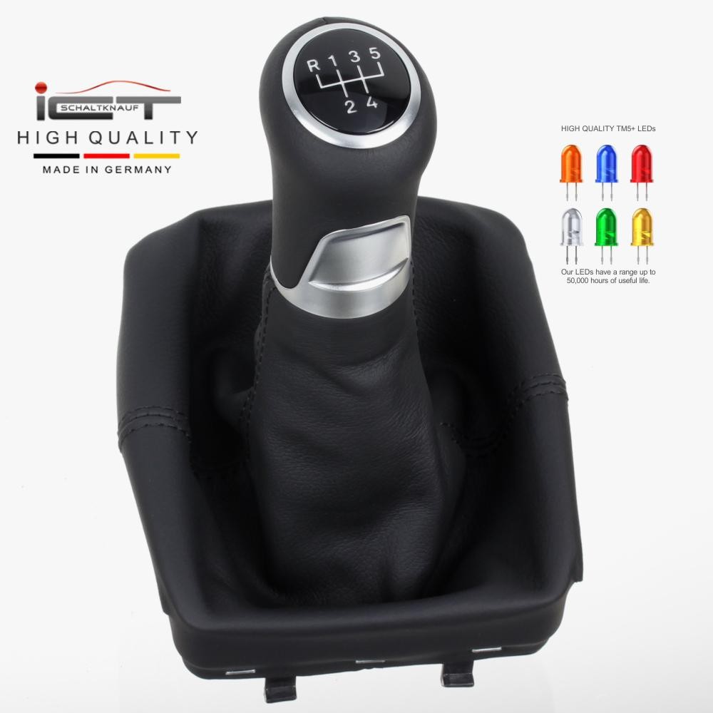 VW Polo 4 9N 9N2 9N3 shift gear knob boot gaiter cover Alcantara leather