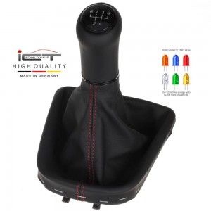 ict Schaltknauf mit rote Naht VW UP Seat Mii Skoda Citigo