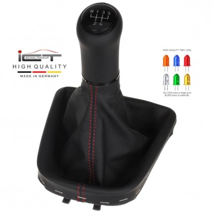 ict shift knob with red stitching VW UP Seat Mii Skoda Citigo