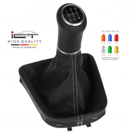ict manopla de câmbio com costura cinza VW UP Seat Mii Skoda Citigo