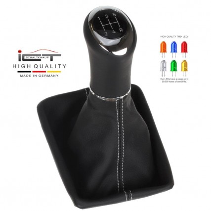 Ford Fiesta MK7 MK8 Facelift shift gear knob boot gaiter leather mounting frame