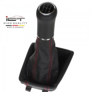 ict pomello del cambio con cuciture rosse Skoda Fabia Roomster 3 Typ NJ3