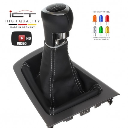 Ford Focus MK3 3 Generation pomo de la palanca de cambios Alcantara cuero funda