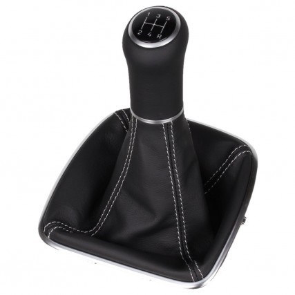 Ford Galaxy 2 Typ WA6 pomo de la palanca de cambios de cuero funda marco de montaje