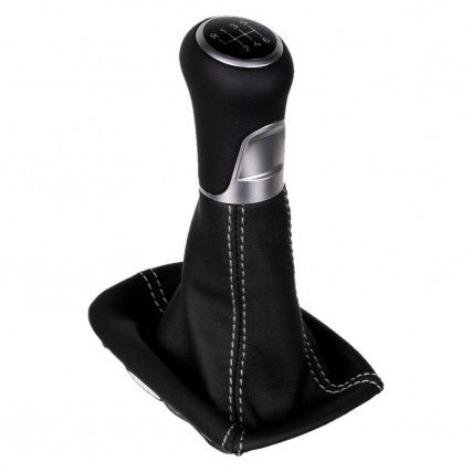 ict Schaltknauf mit graue Naht Volvo C30 C70 S40 V50