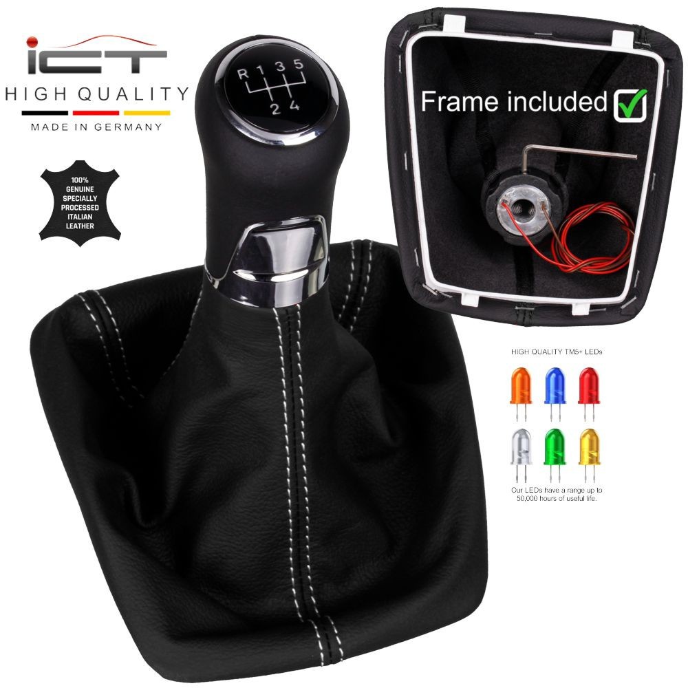 Skoda Octavia 2 RS 1Z3 1Z5 pomello del cambio Alcantara pelle cuffia