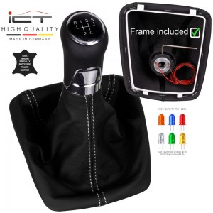 Skoda Octavia 2 RS 1Z3 1Z5 shift gear knob boot gaiter cover Alcantara leather