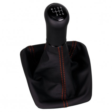 ict manopla de câmbio com costura vermelha Skoda Octavia 2 RS 1Z3 1Z5