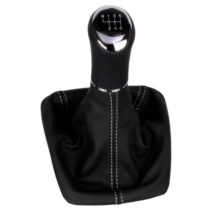 ict pomo de la palanca de cambios con costuras grises Skoda Octavia 2 RS 1Z3 1Z5