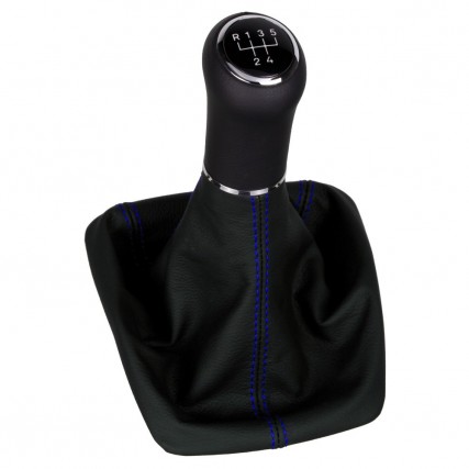 Skoda Yeti Typ 5L Schaltknauf Schaltsack leder schaltmanschette mit rahmen