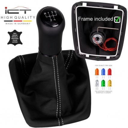 ict shift knob with grey stitching Skoda Yeti Typ 5L