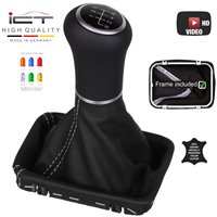 Mercedes SLK R170 Facelift pomello del cambio pelle e cuffia con telaio di montaggio