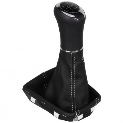 Schaltknauf Schaltsack Skoda Rapid leder schaltmanschette