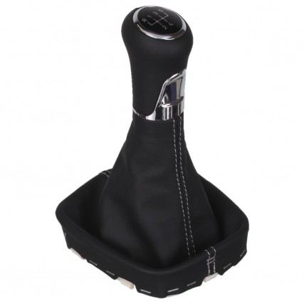 ict pommeau de vitesse avec coutures noires VW Polo 6 Typ 2G GTI Vento