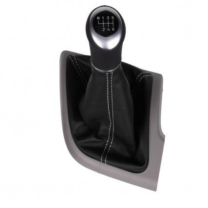 ict pomello del cambio con cuciture grigie Peugeot Boxer Citroen Jumper Fiat Ducato