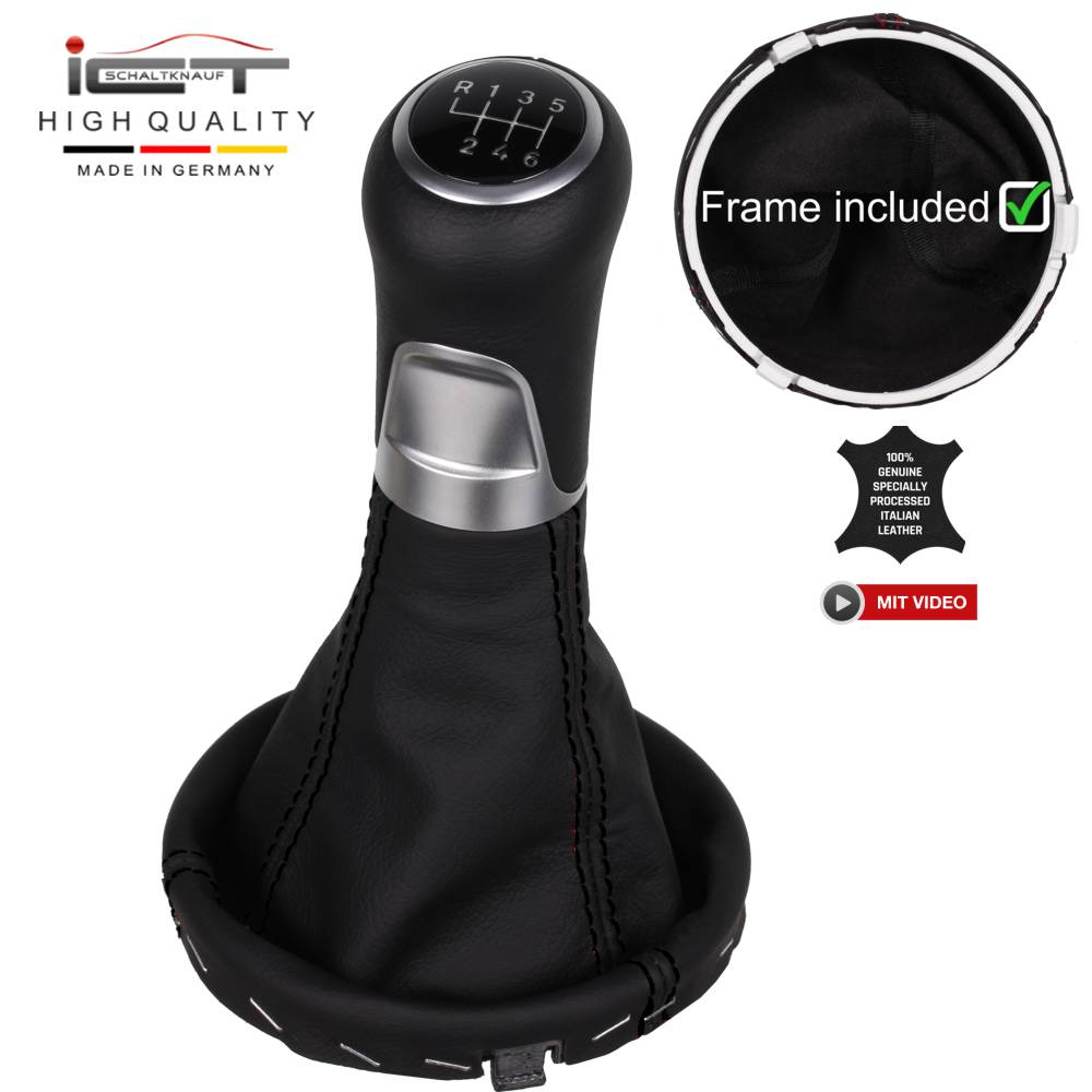 Audi A2 Typ 8Z shift gear knob boot gaiter cover Alcantara leather