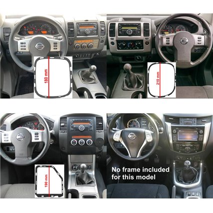 vista inferior del marco de la funda Nissan Navara Pathfinder R51 Thai FL D231