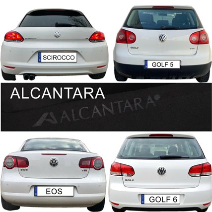  VW pommeau de levier Golf Golf 5,6,Eos,Scirocco Alcantara®