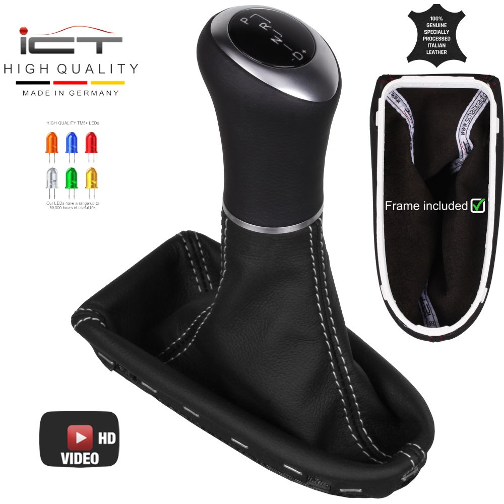 Soufflet De Levier De Vitesse AERZETIX Pour Mercedes Classe E W210/W211 - Noir Cuir Synthétique - Compatible Boîte Manuelle