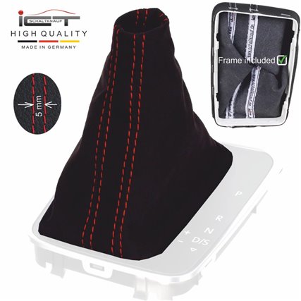 VW Golf 7 DSG de la palanca de cambios de cuero funda marco de montaje