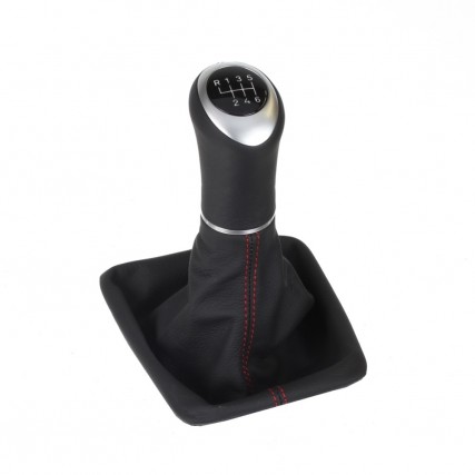 ict manopla de câmbio com costura vermelha Seat Leon 3 Typ 5F