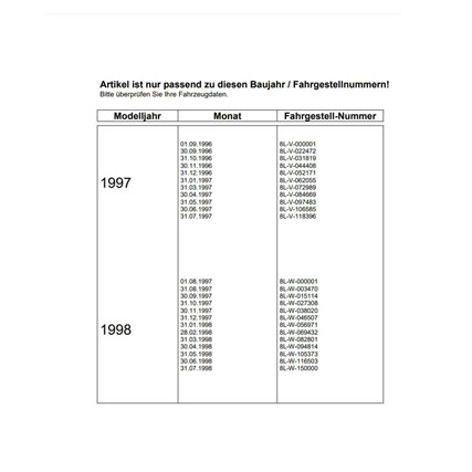  Audi Vites Topuzu A3 Audi A3 Typ 8L 09/1996 - 07/1998 Deri