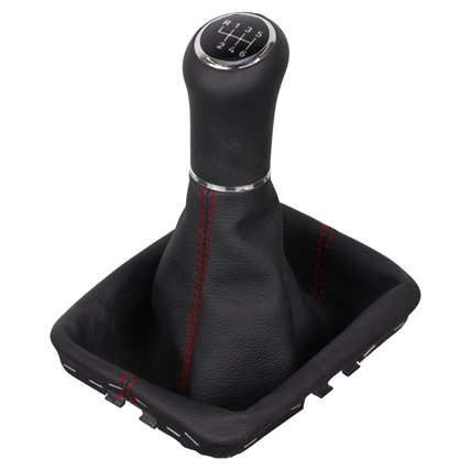 ict Schaltknauf mit rote Naht VW Touareg 7L