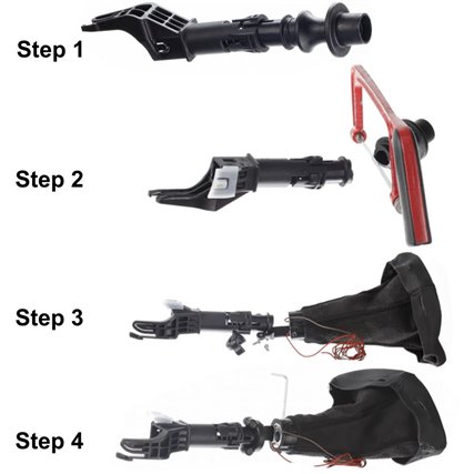 ict pommeau de vitesse avec coutures rouges Fiat Punto Typ 199 Linea