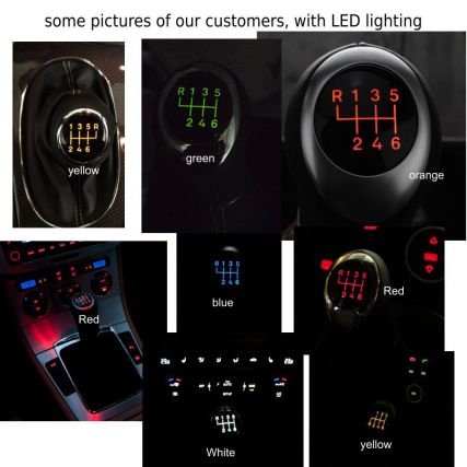 ICT gear knob colors LED lighting