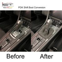 Porsche PDK Boxster Cayman Spyder Alcantara deri vites topuzu ve körük