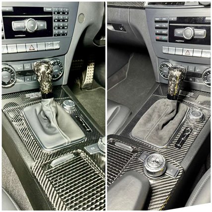 Mercedes W204 AMG C63 pomello del cambio Alcantara pelle cuffia