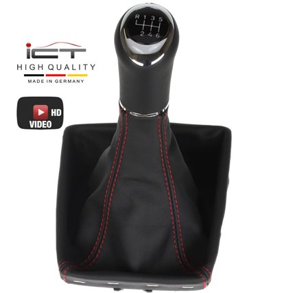 ict pommeau de vitesse avec coutures rouges Opel Astra H GTC TwinTop OPC