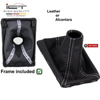 Pour Porsche Macan Typ 95B (2014–2018) Pommeau de levier de vitesse avec soufflet cuir Alcantara PDK