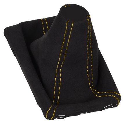 Porsche Macan Typ 95B Soufflet de levier de vitesse, , couture Alcantara jaune