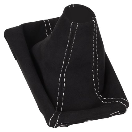 Porsche Macan Typ 95B Funda de palanca de cambios,  con costura de Alcantara plateada