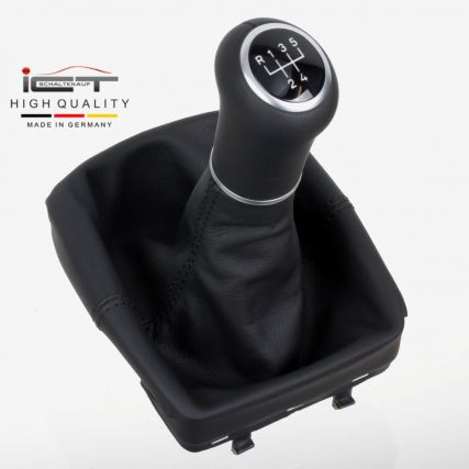 ict pommeau de vitesse avec coutures grises VW Polo 4 9N 9N2 9N3 ict pommeau de vitesse avec coutures grises VW Polo 4 9N 9N2 9N3