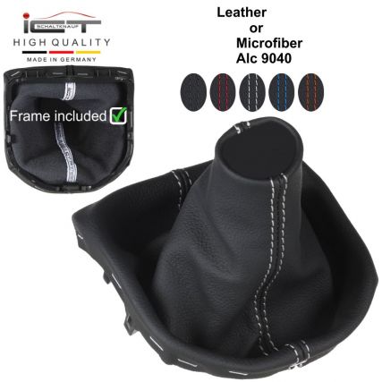 VW T6 Bus funda de palanca de cambios de cuero y Alcantara® manual