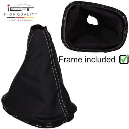 Mercedes C-Classe W203 (2000-2004) pomello del cambio pelle e cuffia con telaio di montaggio Mercedes C-Classe W203 (2000-2004) pomello del cambio pelle e cuffia con telaio di montaggio