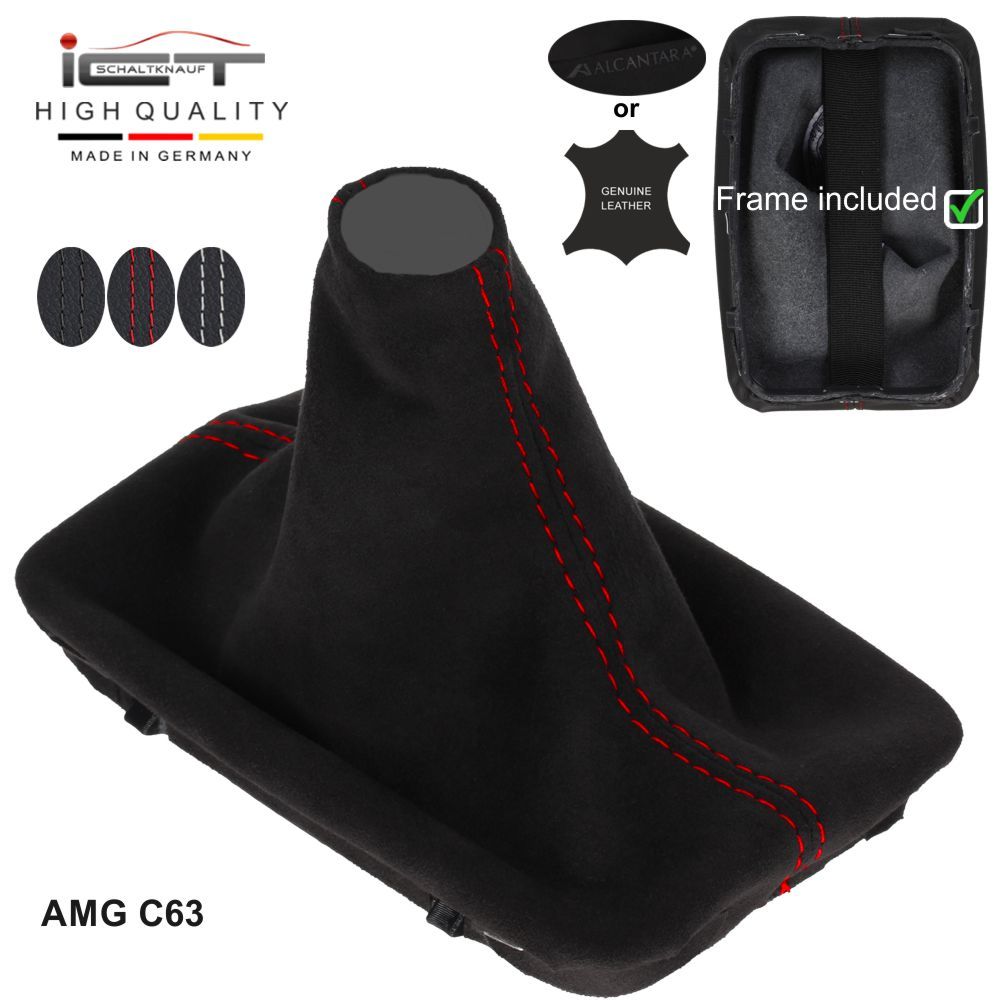 Mercedes W204 AMG C63 (2012-2015) pomello del cambio Alcantara pelle cuffia