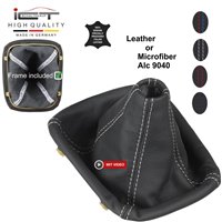 BMW E32 E34 1986 – 1996 manopla de câmbio de couro coifa com moldura de montagem