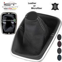 VW Golf 4 1J MK4 GTI Jetta 4 Bora R32 (1997-2005) pomo de la palanca de cambios de cuero funda marco de montaje