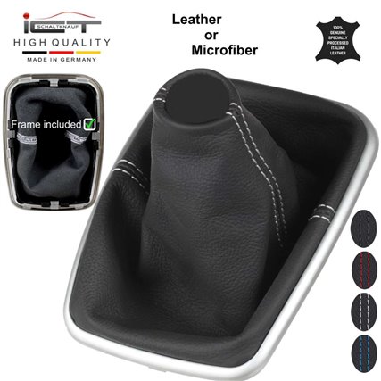 VW Golf 4 1J MK4 GTI Jetta 4 Bora R32 (1997-2005) pommeau de vitesse cuir et soufflet avec cadre de montage