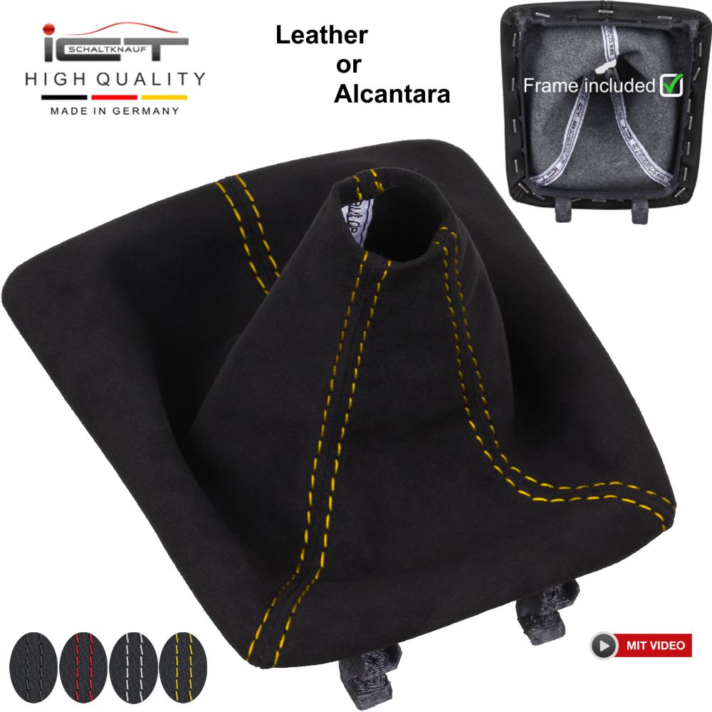 Porsche Boxster 718 981 Cayman 982 Spyder S GTS T550 (2013-) shift gear knob boot gaiter cover Alcantara leather