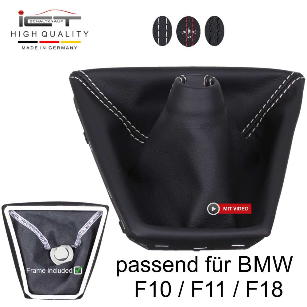BMW F10, F11, F18 (2010-2017) Schaltknauf Schaltsack Alcantara leder schaltmanschette