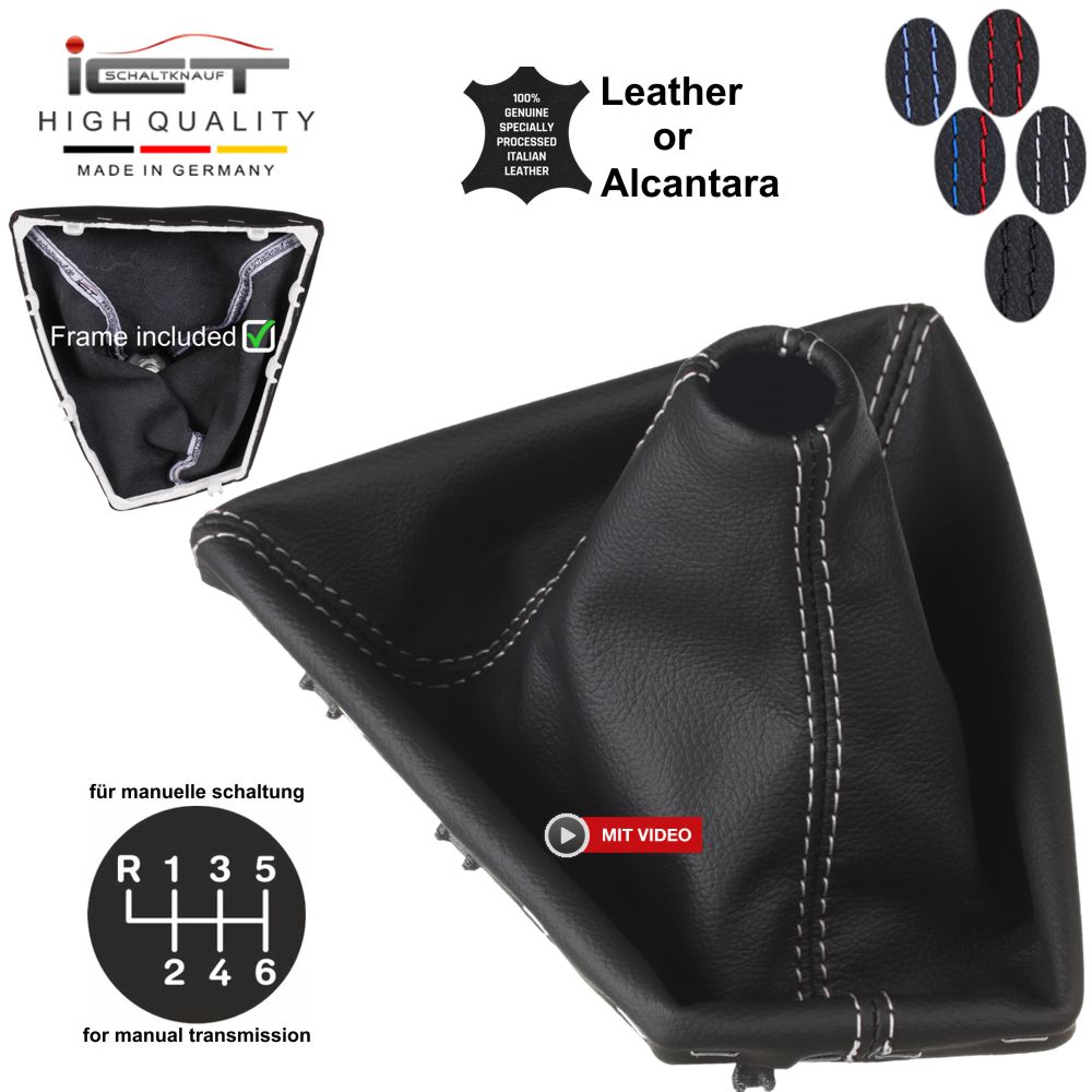 BMW 1 2 Series F20 F21 F22 F23 (2010-2019) shift gear knob boot gaiter cover Alcantara leather